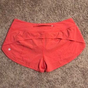 Lululemon running shorts - size 10 - coral color